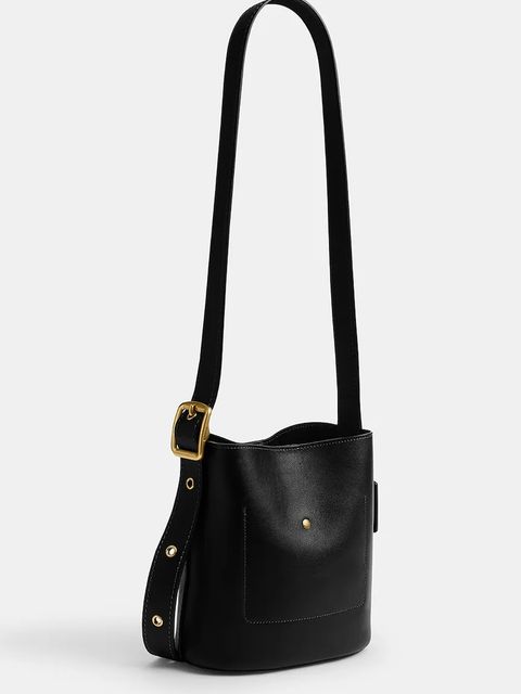 Coach torebka skórzana Bleecker Bucket Bag 21 kolor szary CCX07