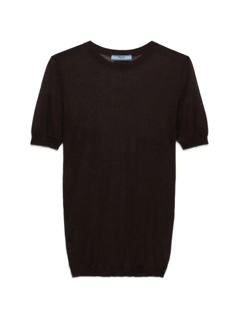 Prada cashmere and silk crew-neck sweater - Brown - zdjęcie produktu nr 1