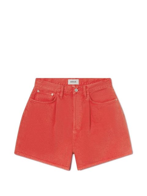 AGOLDE Rhoda pleated shorts - Red - zdjęcie produktu nr 1
