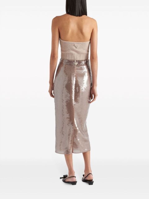 Prada sequinned midi skirt - Neutrals - zdjęcie produktu nr 2