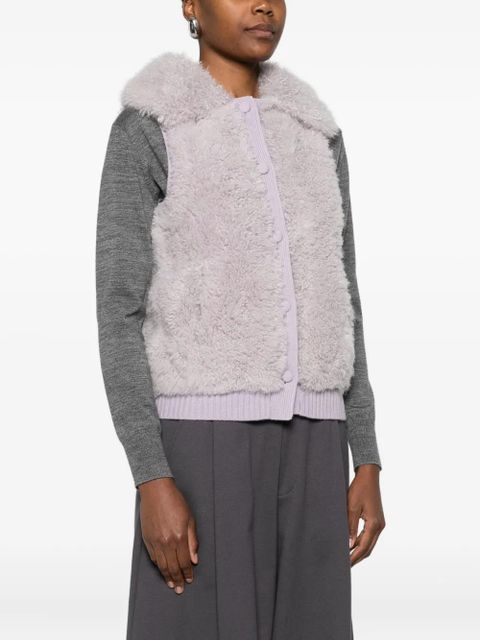 Yves Salomon textured gilet - Purple