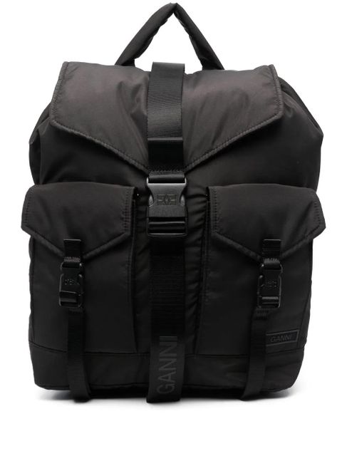 GANNI Tech multi-pocket backpack - Black - zdjęcie produktu nr 1