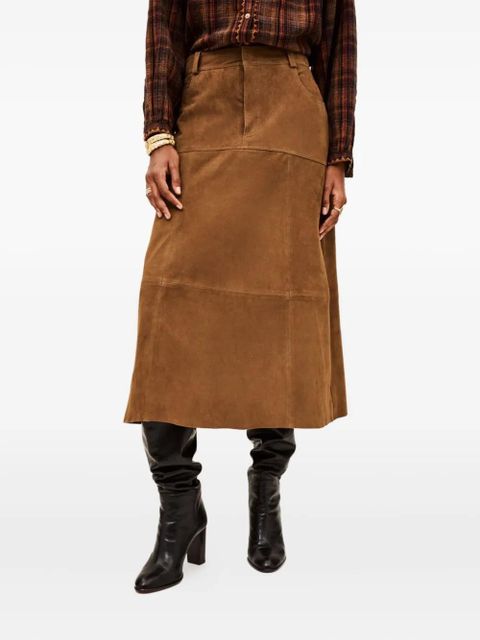 Ba&Sh Massia panelled midi skirt - Brown