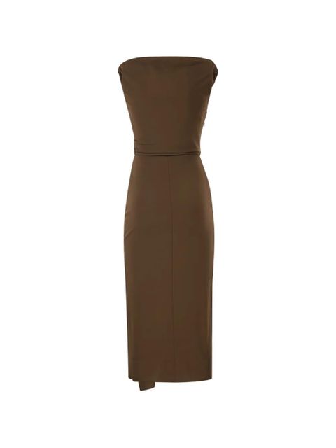 Max Mara Aureo draped midi dress - Brown - zdjęcie produktu nr 2
