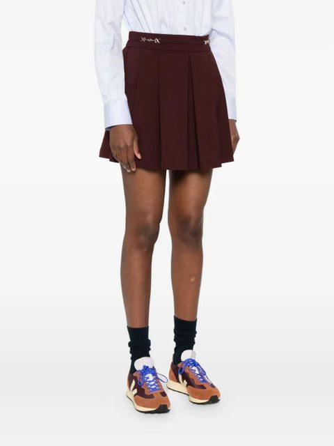 Maje pleated metal-detail mini skirt - Red - zdjęcie produktu nr 2