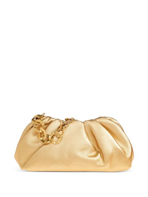 Cult Gaia Dulce ruched chain-link shoulder bag - Gold - zdjęcie produktu nr 1
