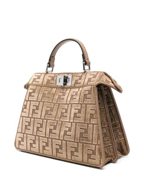 FENDI small Peekaboo ISeeU tote bag - Brown