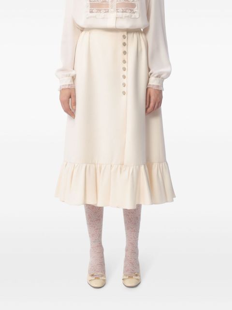 Valentino Garavani crepe midi skirt - Neutrals