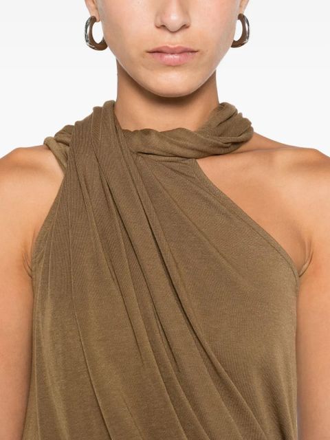 ENTIRE STUDIOS Dalters draped one-shoulder top - Brown