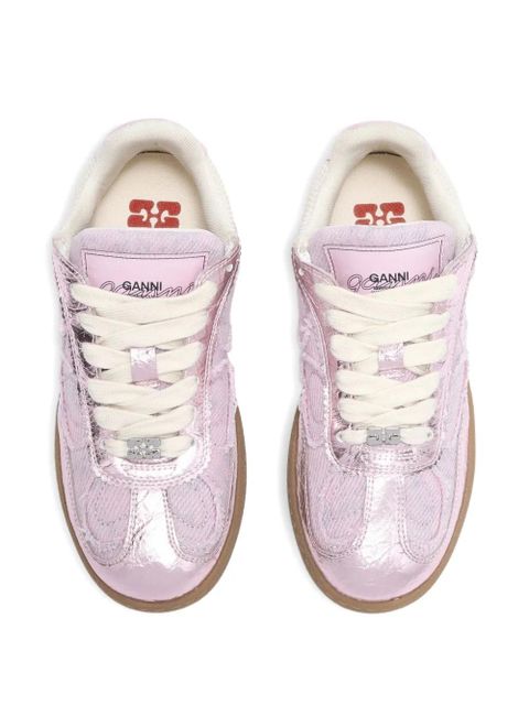 GANNI metallic-finish sneakers - Pink - zdjęcie produktu nr 2