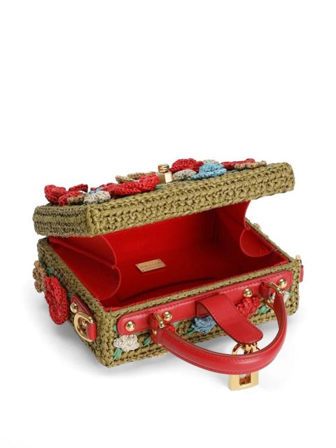 Dolce & Gabbana floral-appliqué tote bag - Green