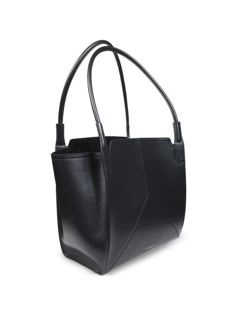 Victoria Beckham topstitched leather tote bag - Black