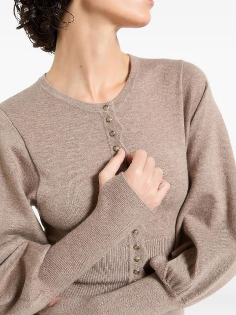 Manière De Voir Michele ribbed scalloped playsuit - Neutrals