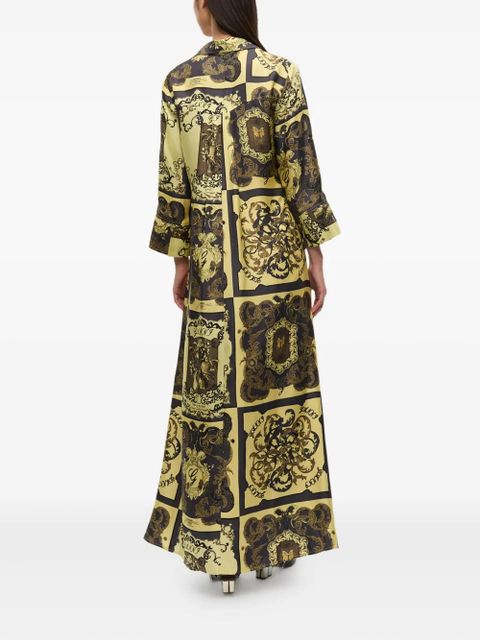 GANNI printed maxi dress - Yellow