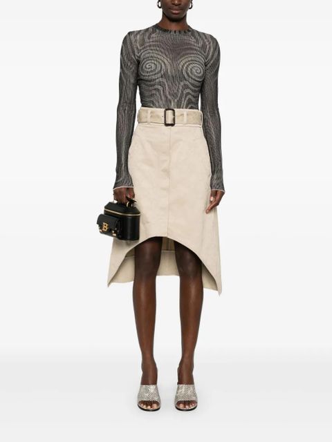 Givenchy monogram 72 asymmetric midi skirt - Neutrals - zdjęcie produktu nr 2