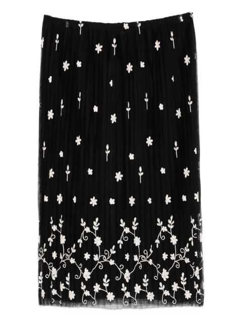 TOTEME floral tulle midi skirt - Black - zdjęcie produktu nr 1