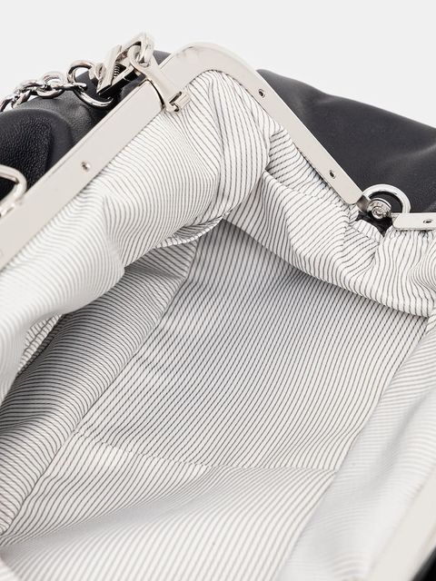 Weekend Max Mara torebka skórzana CUBICO kolor granatowy 2615511174600