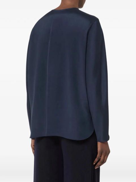 Max Mara button silk top - Blue