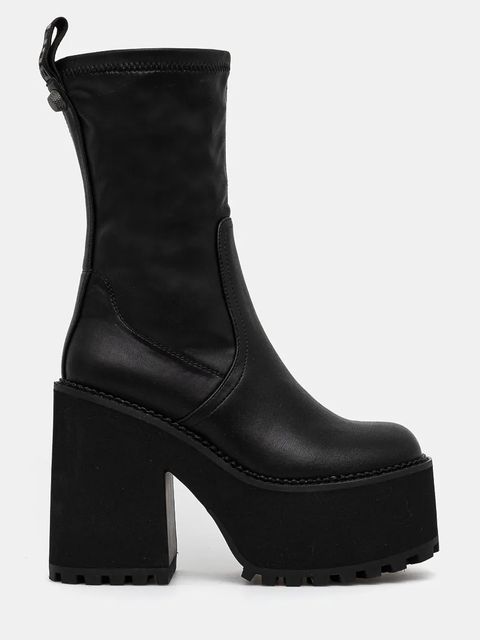 Buffalo botki Killah Sock Boot damskie kolor czarny na słupku 1622376-BLK