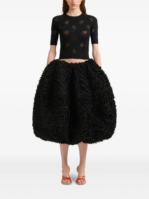 Marni short-sleeve textured top - Black - zdjęcie produktu nr 2