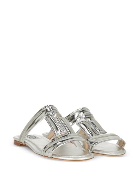 Tod's cushioned leather sandals - Silver - zdjęcie produktu nr 2