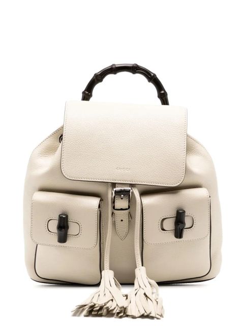 Gucci leather backpack - Neutrals