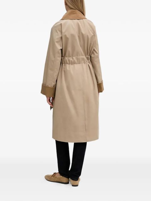 Barbour Reagan corduroy collar belted coat - Neutrals