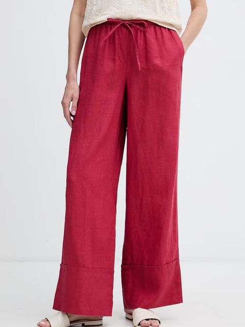 United Colors of Benetton spodnie damskie lniane - zdjęcie produktu nr 1