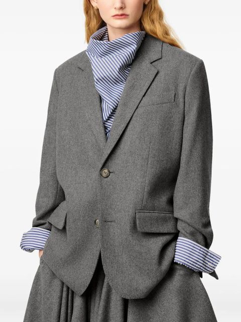 AMI Paris single-breasted wool jacket - Grey