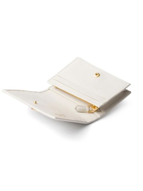 Prada small Saffiano leather wallet - White