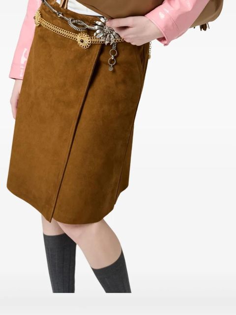 Miu Miu suede skirt - Brown