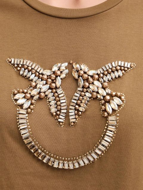 PINKO logo-embellished T-shirt - Brown