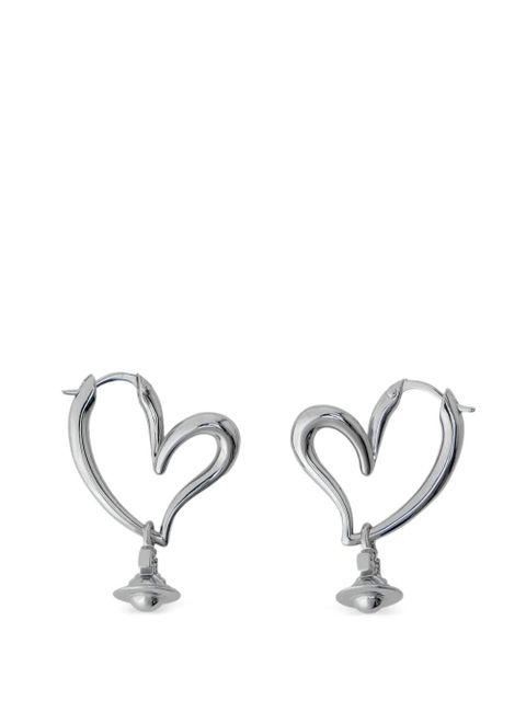 Vivienne Westwood Emily heart-shaped hoop earrings - Silver - zdjęcie produktu nr 1