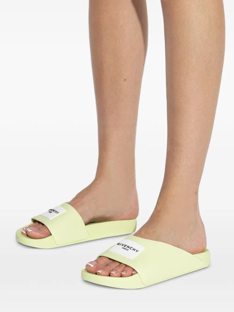 Givenchy logo-patch slides - Yellow