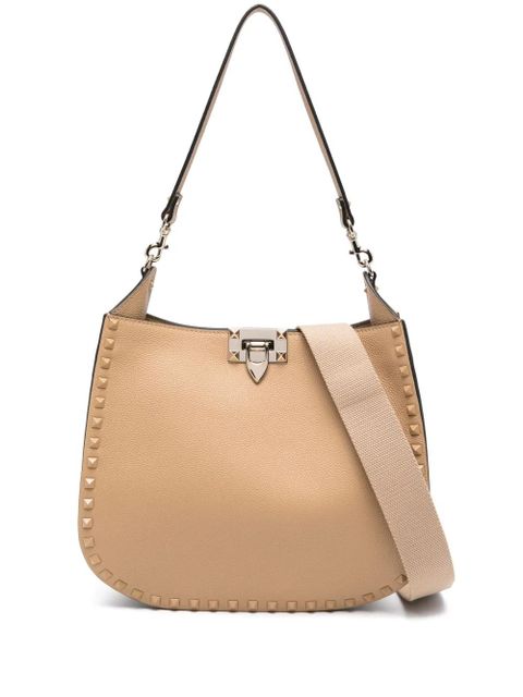 Valentino Garavani Rockstud-embellished leather shoulder bag - Neutrals - zdjęcie produktu nr 1