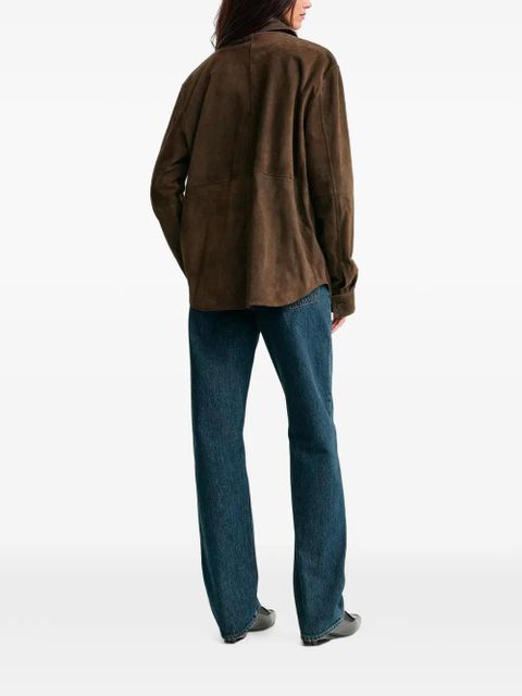 TOTEME suede overshirt coat - Brown