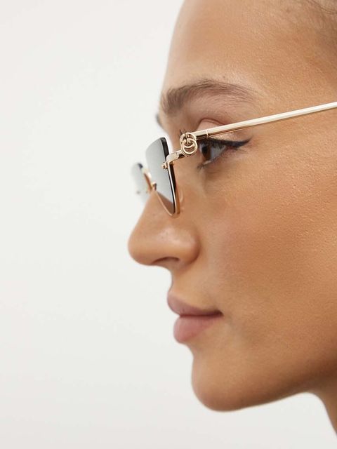 Gucci okulary przeciwsłoneczne damskie kolor czarny GG1603S