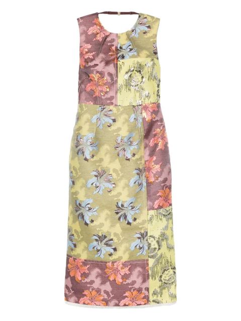 ALEMAIS floral-patchwork sleeveless dress - Yellow - zdjęcie produktu nr 1