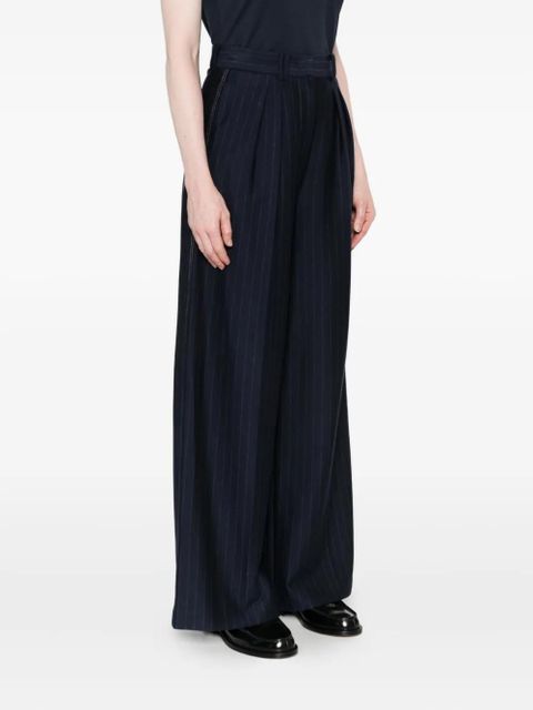 Max Mara pinstripe pleated trousers - Blue