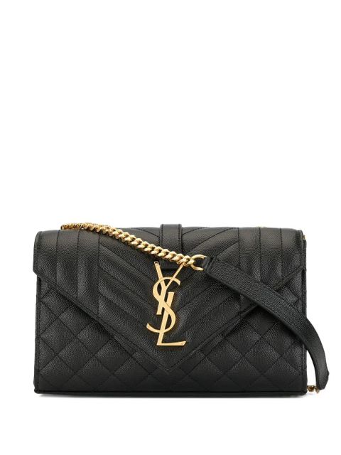 Saint Laurent small envelope flap shoulder bag - Black - zdjęcie produktu nr 1