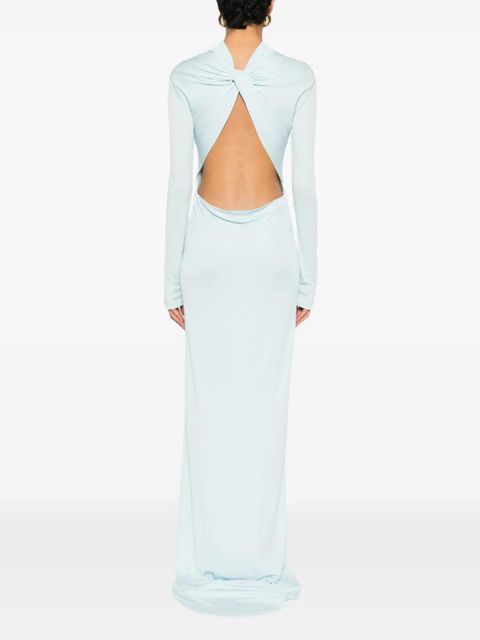 TOM FORD open-back train gown - Blue