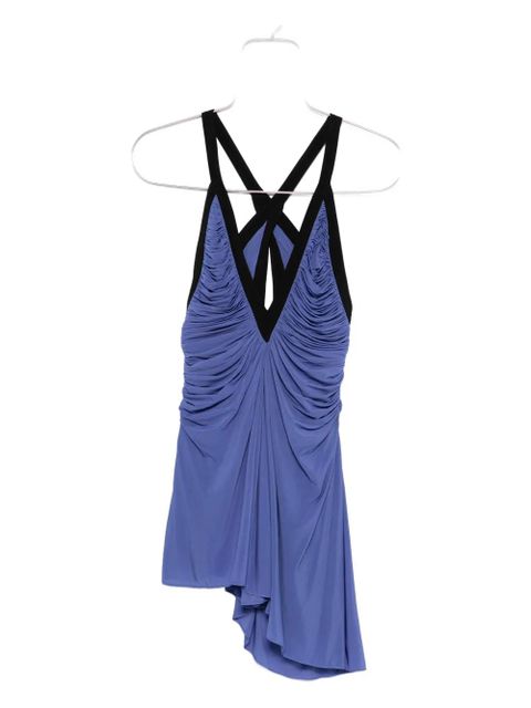 Christopher Esber v-neck mini dress - Blue