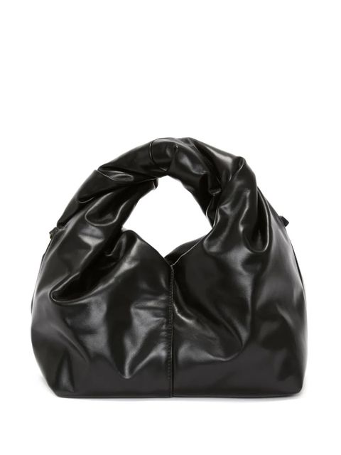 JW Anderson mini Twister leather hobo bag - Black