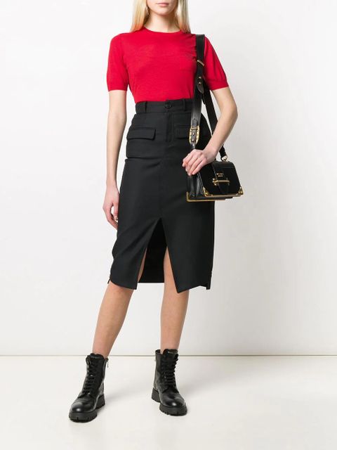 Prada logo print T-shirt - Red