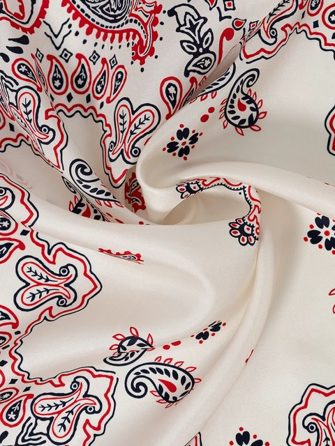 Weekend Max Mara apaszka jedwabna SIAM damska kolor beżowy wzorzysta 2525546054600