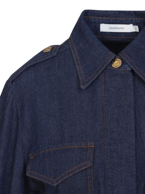 ZIMMERMANN belted denim shirt dress - Blue - zdjęcie produktu nr 2
