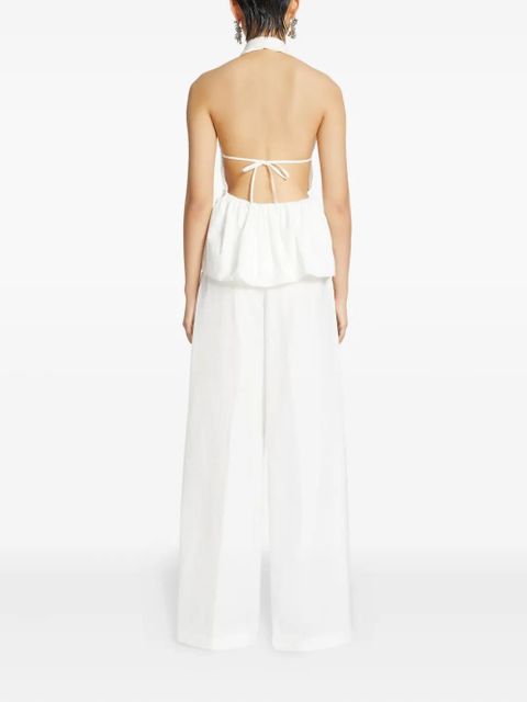 DRIES VAN NOTEN gathered-detail halter top - White