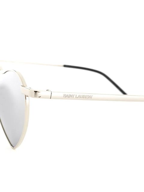 Saint Laurent Eyewear heart-frame sunglasses - Silver
