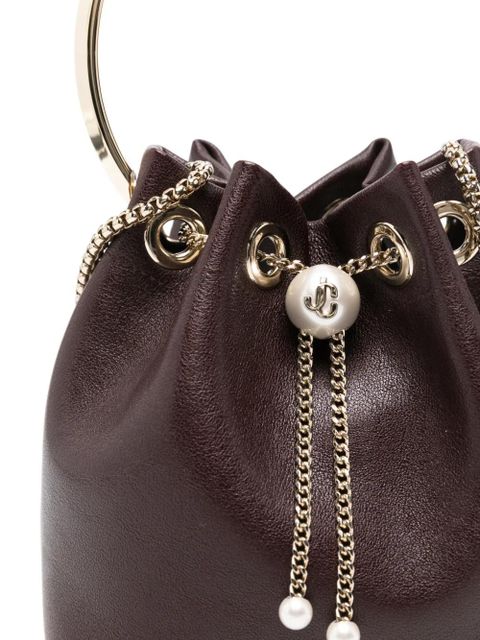 Jimmy Choo Bon Bon chain clutch mini bag - Brown