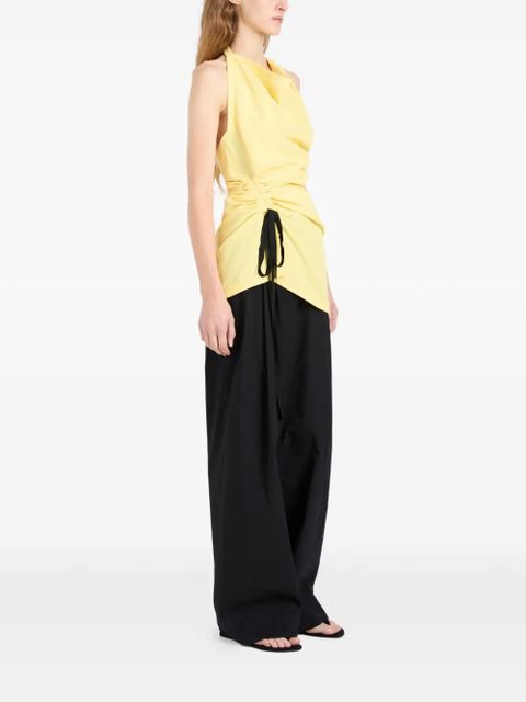 Proenza Schouler Melia ruched halterneck top - Yellow